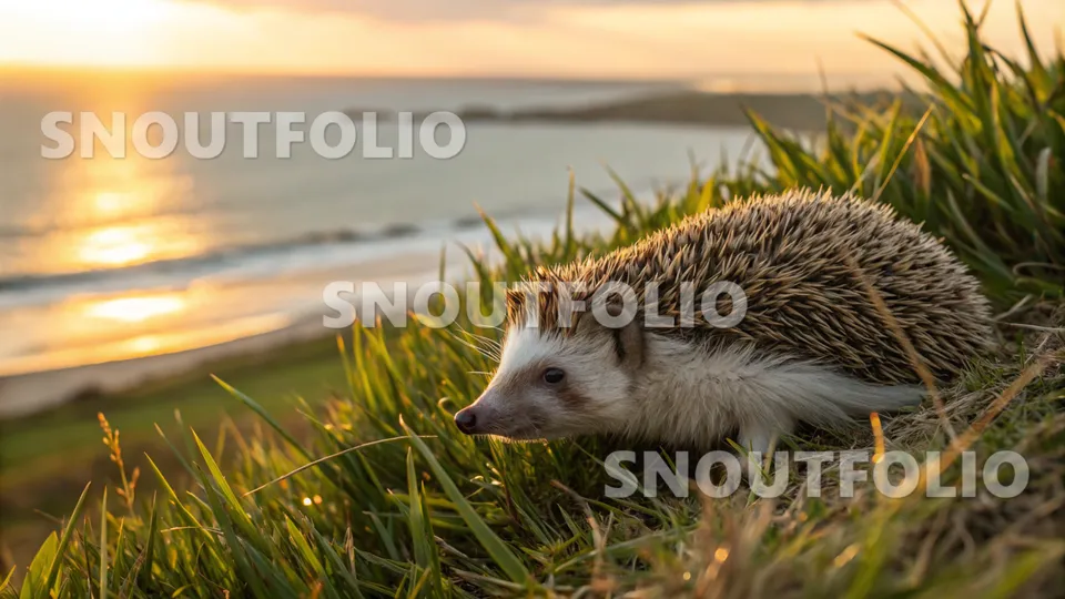 Quiet Sight of the Southern White-breasted Hedgehog
