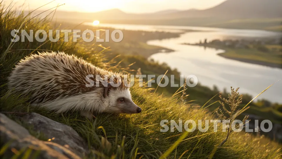 Playful Charm of the Southern White-breasted Hedgehog