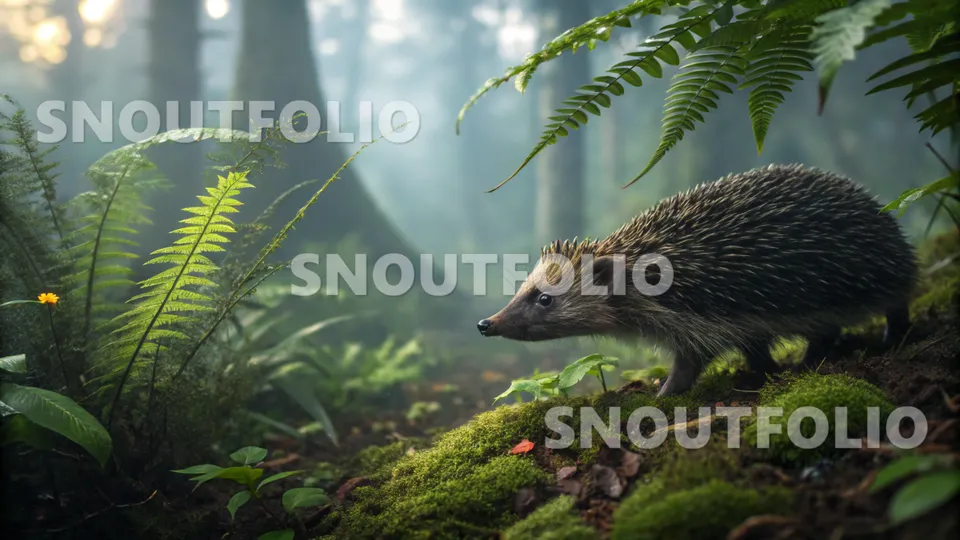 Serene Journey of the Indian Hedgehog