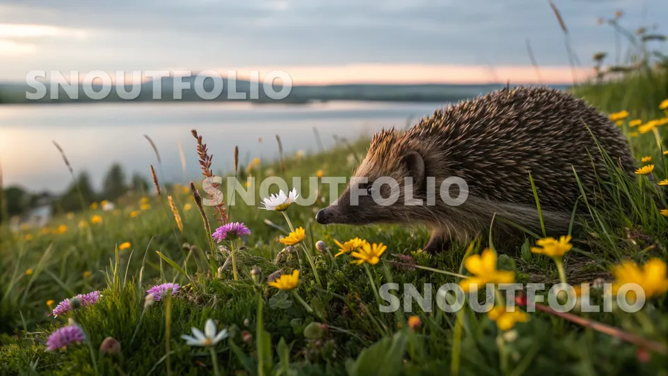 Calm Wanderer of the European Hedgehog