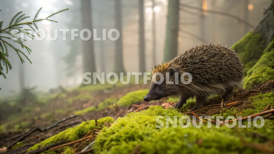 Gentle Stride of the European Hedgehog