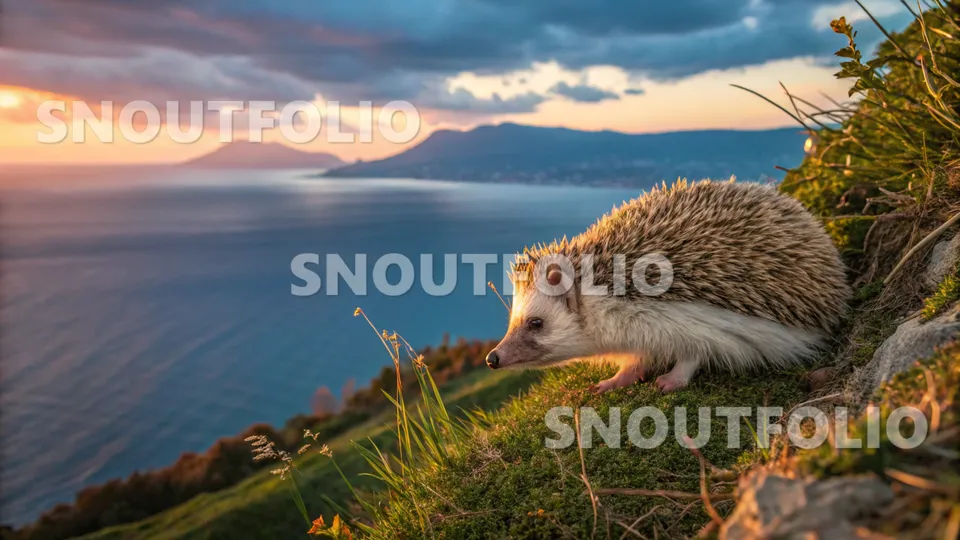 Vivid Charm of the Southern White-breasted Hedgehog