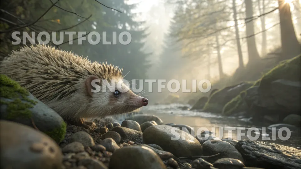 Golden Gaze of the Amur Hedgehog