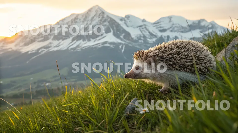 Elegant Gaze of the Southern White-breasted Hedgehog