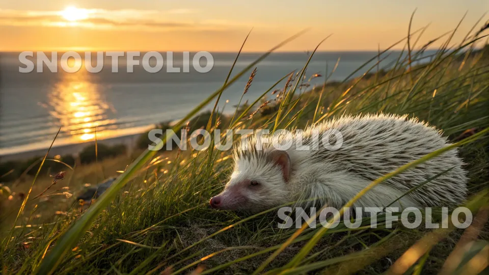 Golden Stride of the Southern White-breasted Hedgehog