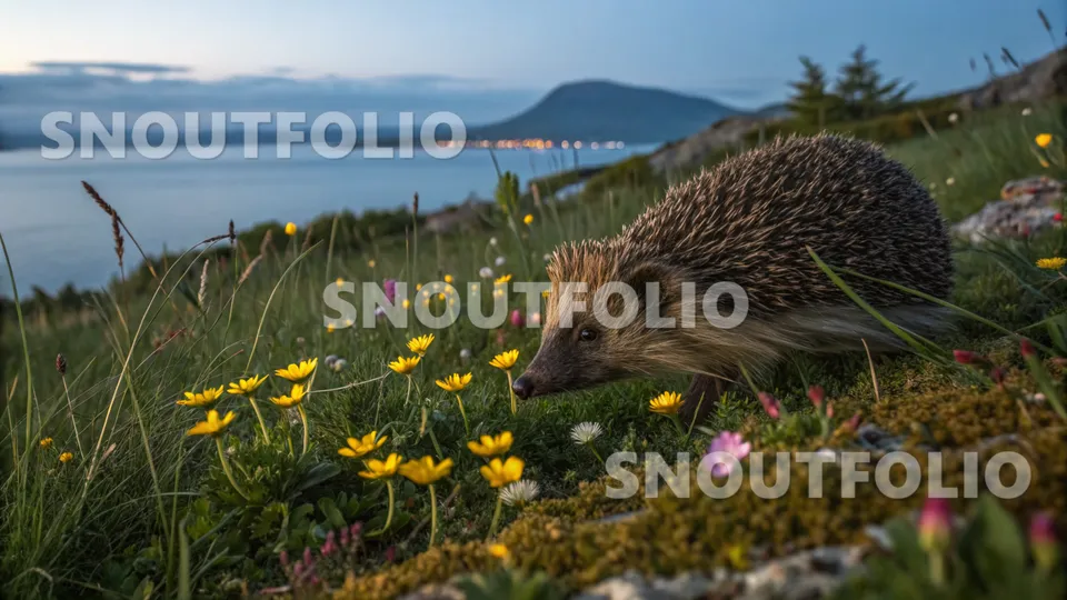 Bold Pose of the European Hedgehog
