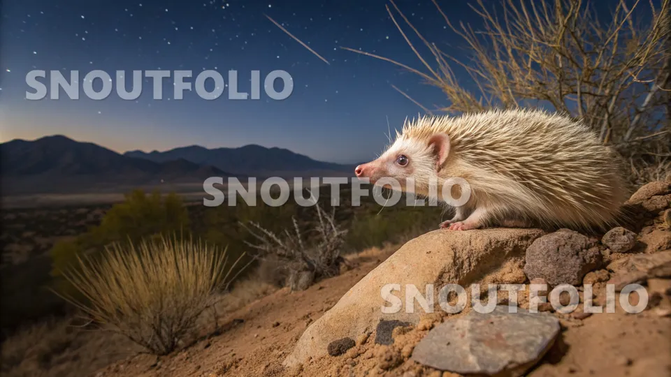 Golden Portrait of the Desert Hedgehog