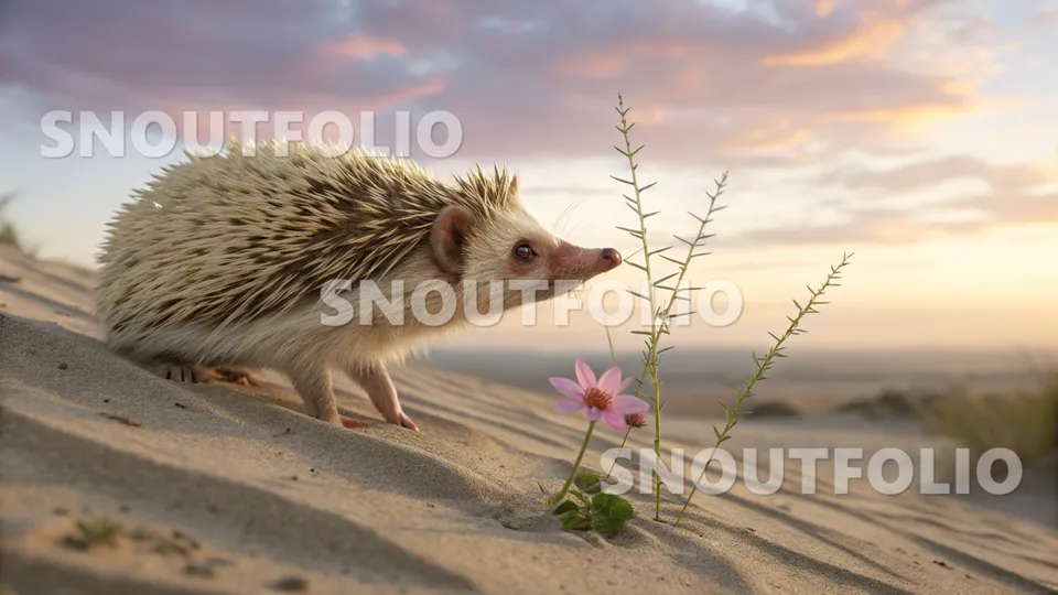 Serene Whisper of the Desert Hedgehog