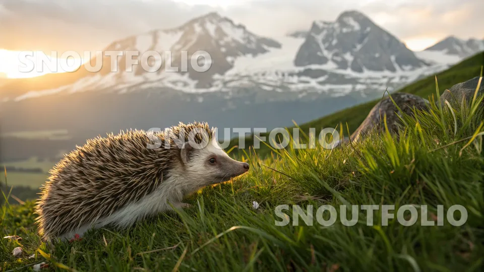 Faithful Pose of the Southern White-breasted Hedgehog