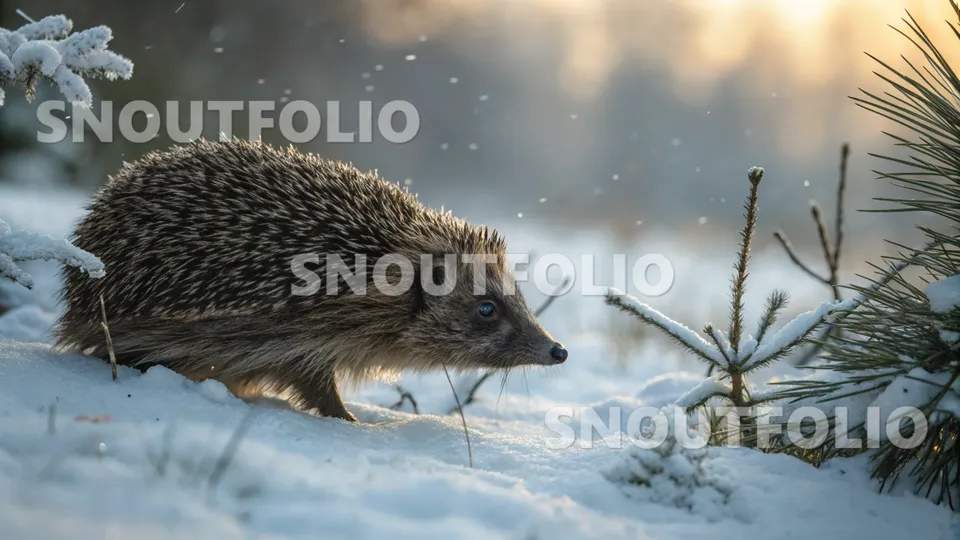 Calm Presence of the European Hedgehog