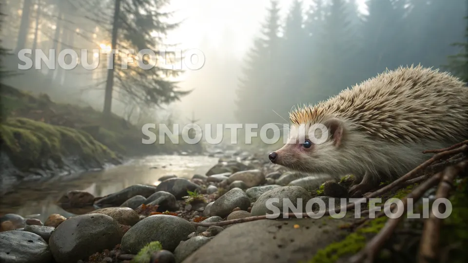 Graceful Pose of the Amur Hedgehog
