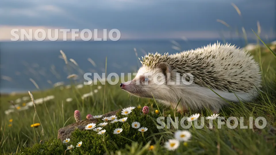 Playful Glimpse of the Southern White-breasted Hedgehog