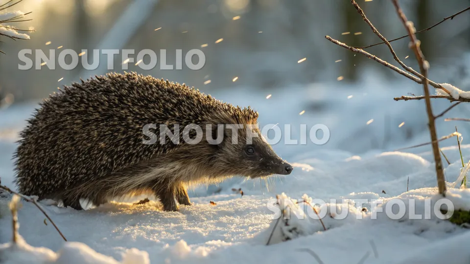 Golden Whisper of the European Hedgehog