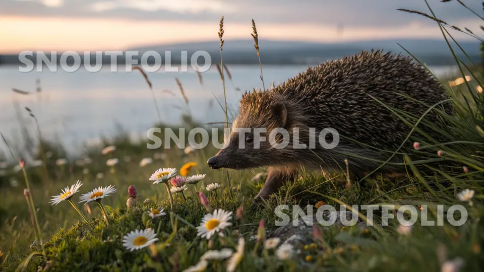 Gentle Sight of the European Hedgehog