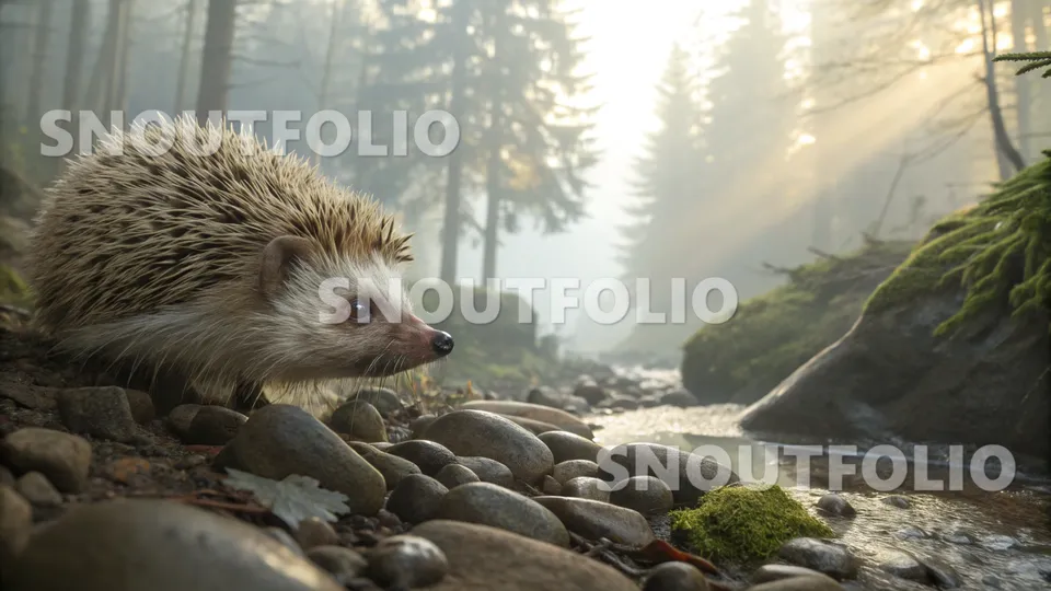 Serene Whimsy of the Amur Hedgehog