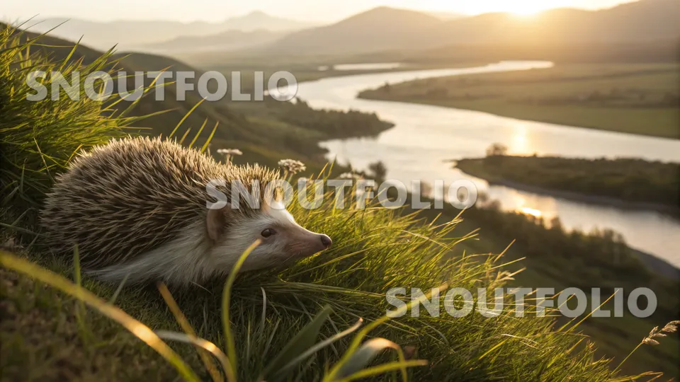 Vivid Aura of the Southern White-breasted Hedgehog
