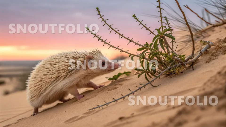 Quiet Stride of the Desert Hedgehog