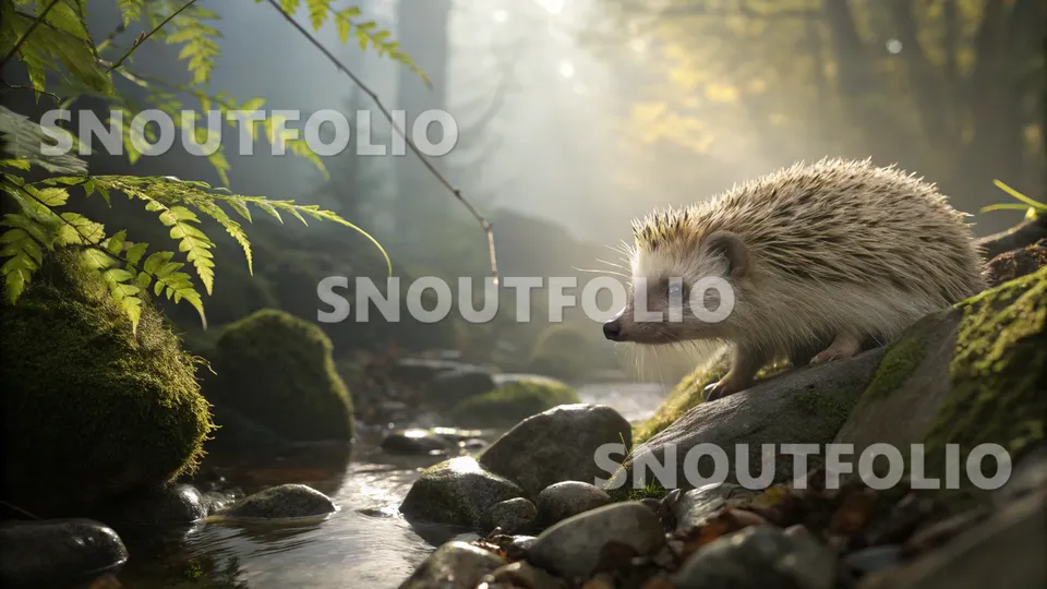 Cheerful Portrait of the Amur Hedgehog