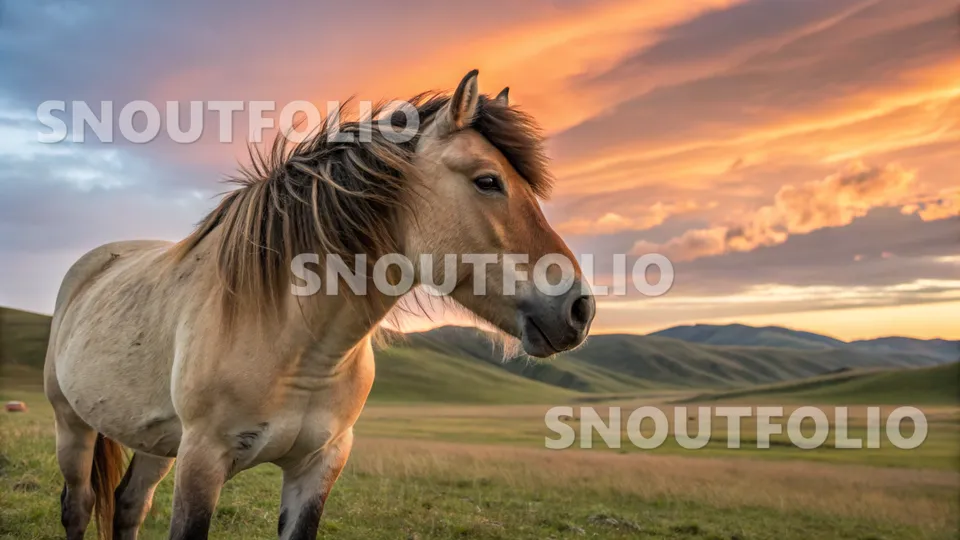 Calm Companion of the Mongolian Horse