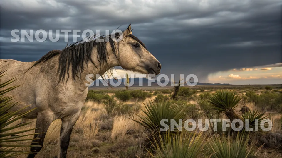 Curious Glimpse of the Mustang (Spanish)