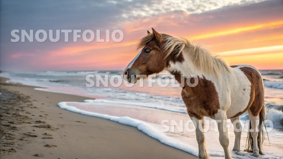 Cheerful Flare of the Chincoteague horse