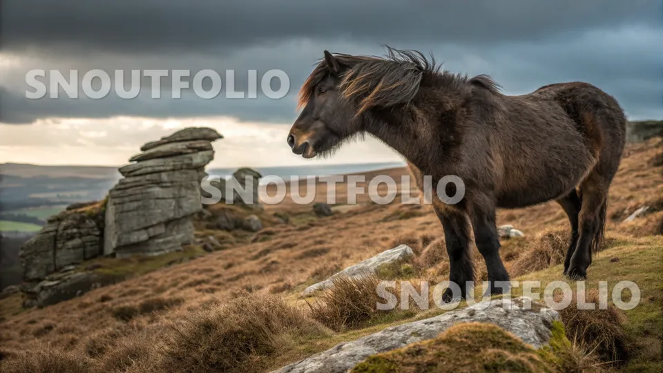 Noble Gaze of the Dartmoor horse