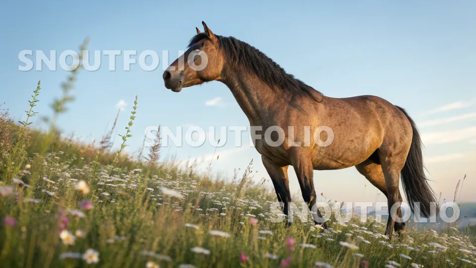 Graceful Glimpse of the Bosnian Mountain Horse