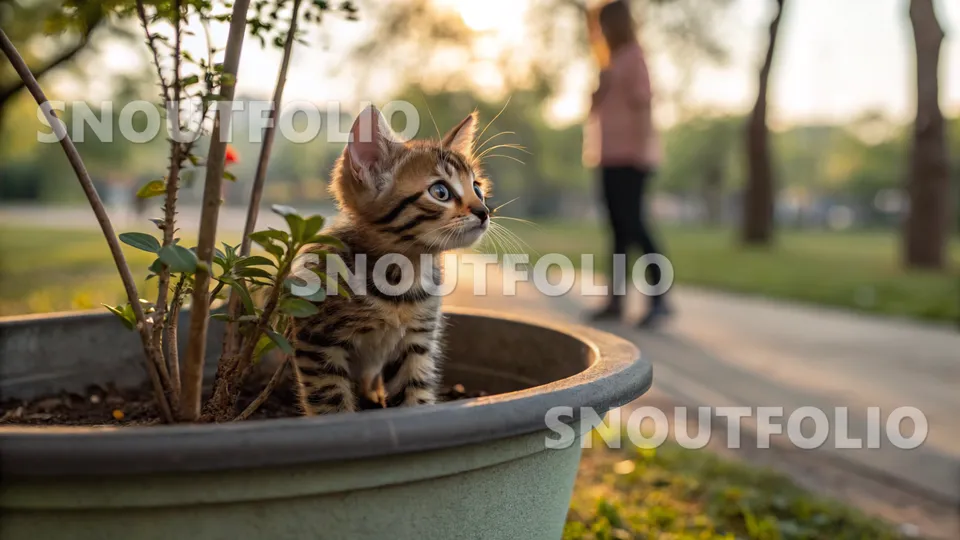 Charming Pose of the Munchkin-Toyger Mix