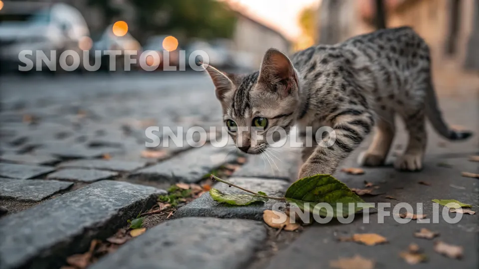 Majestic Glimpse of the Korat-Bengal Mix