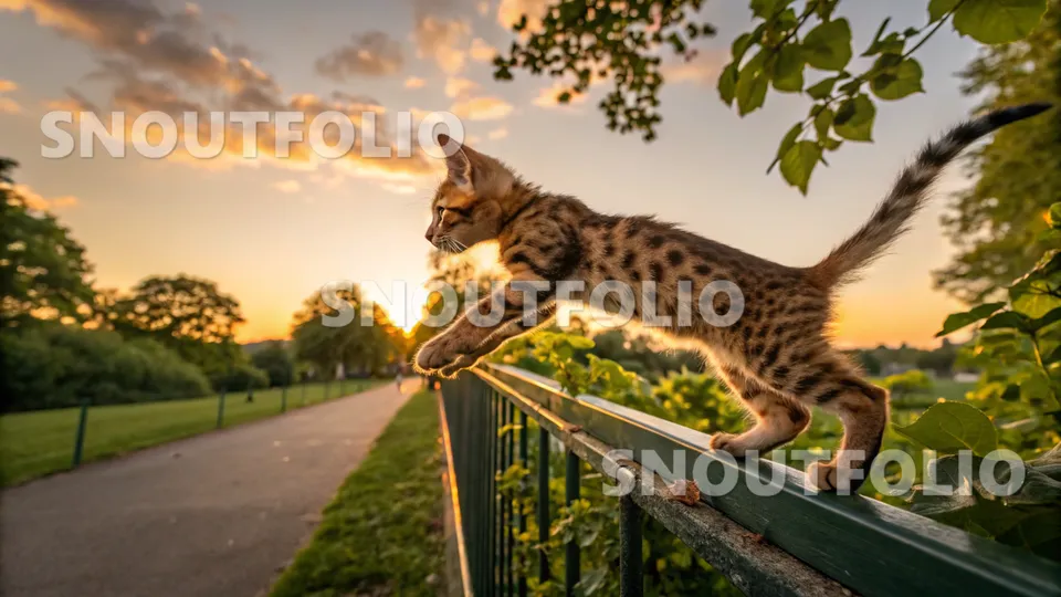Noble Sight of the Oriental Longhair-Savannah Mix