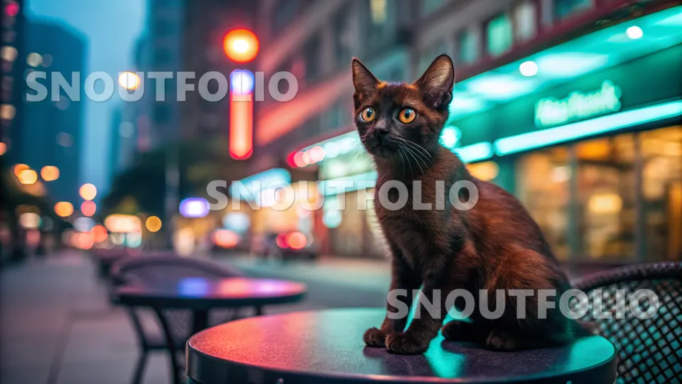 Serene Stride of the Havana Brown-Burmese Mix