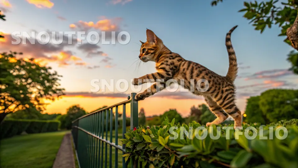 Calm Pose of the Toyger-Savannah Mix