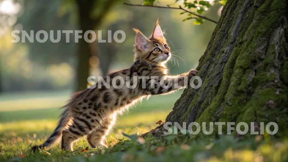 Faithful Charm of the Bengal-Maine Coon Mix
