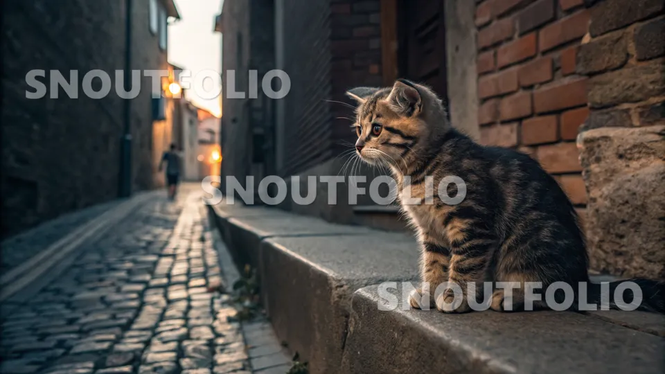 Serene Companion of the Scottish Fold-Oriental Mix