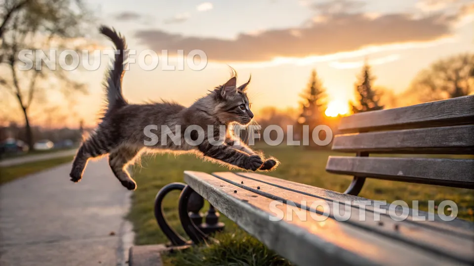 Golden Silhouette of the Siamese-Maine Coon Mix