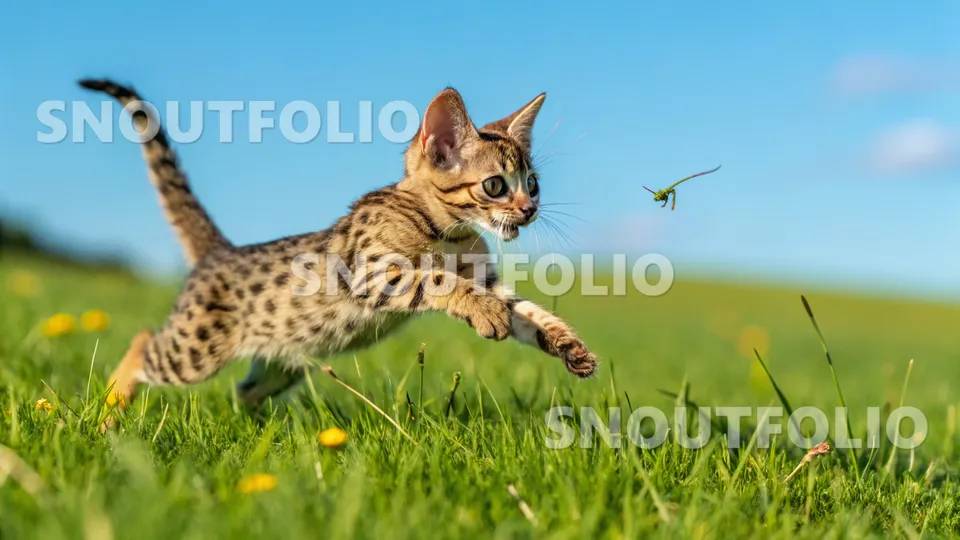 Playful Memory of the Abyssinian-Savannah Mix