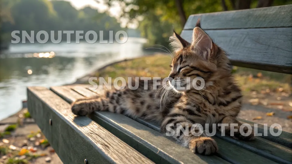 Playful Essence of the Serengeti-Maine Coon Mix