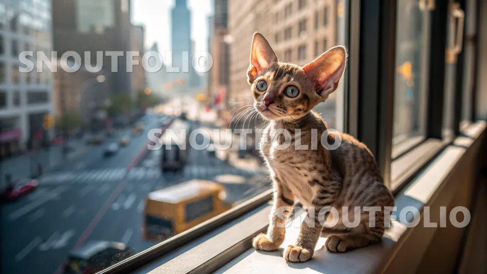 Calm Portrait of the Devon Rex