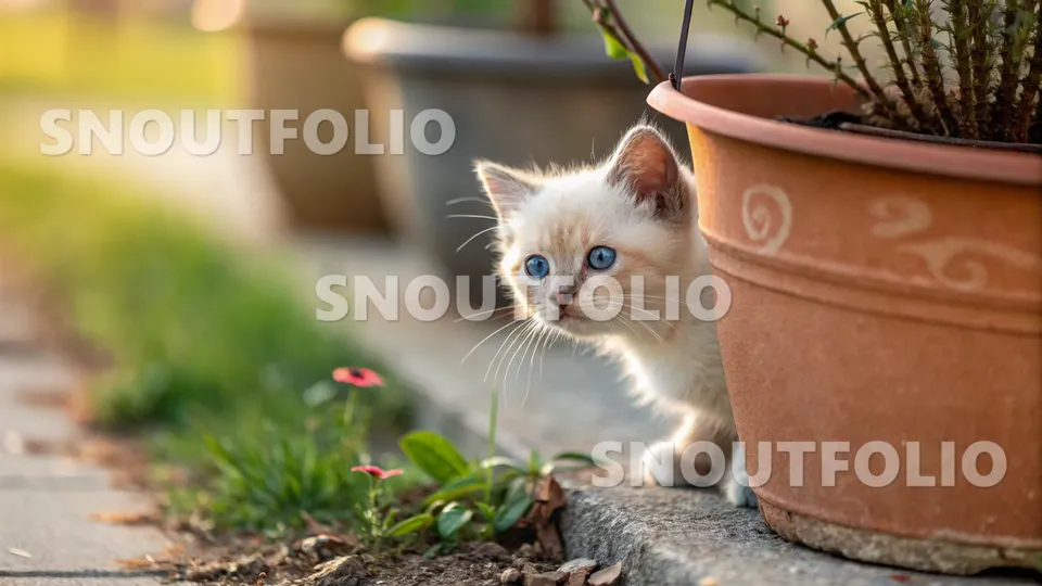 Silent Whisper of the Colorpoint Shorthair-Toybob Mix