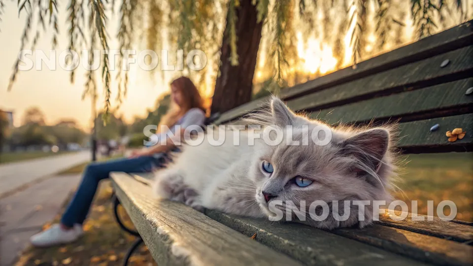 Charming Stride of the Frostpoint Shorthair-Twilight Longhair Mix