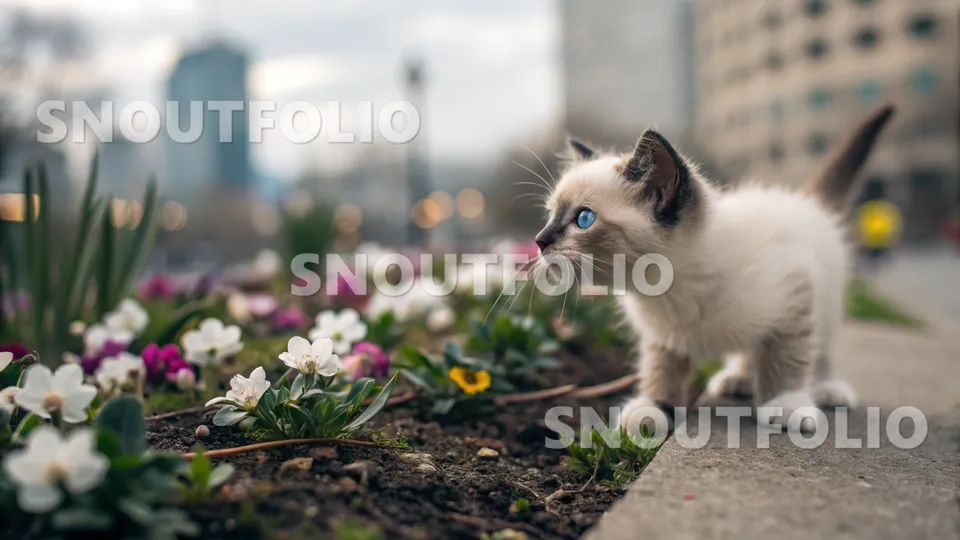 Wild Stride of the Munchkin-Siamese Mix