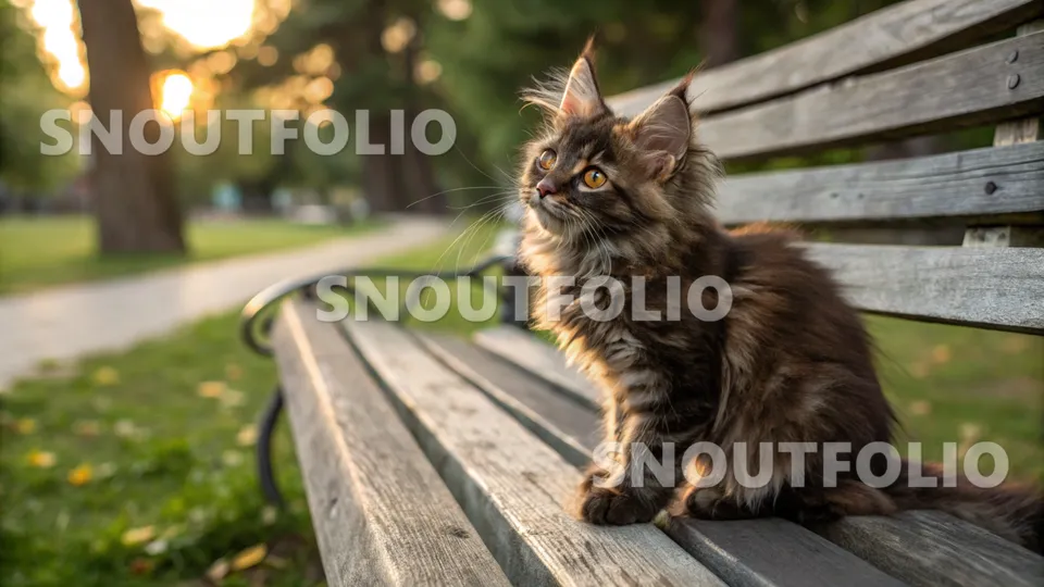 Silent Silhouette of the Havana Brown-Maine Coon Mix