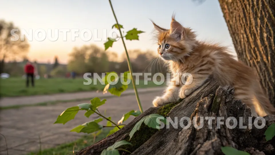 Charming Spirit of the Siberian-Maine Coon Mix