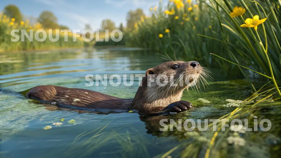 Noble Pose of the European otter