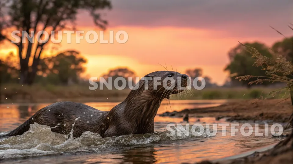 Vivid Journey of the African clawless otter