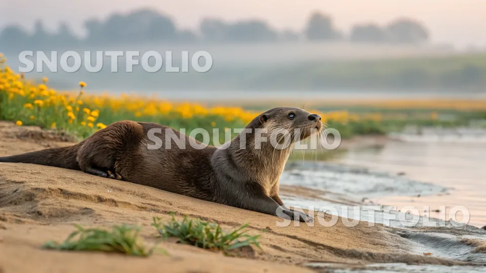 Majestic Presence of the Smooth-coated otter