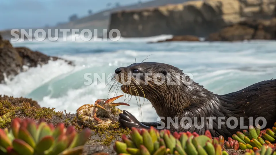 Curious Spark of the Cape clawless otter