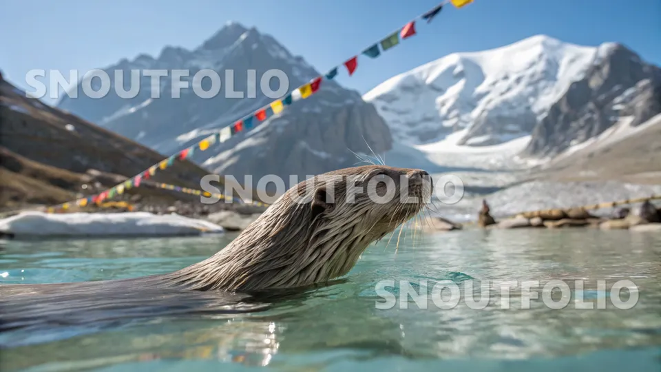 Graceful Glimpse of the Smooth-coated otter