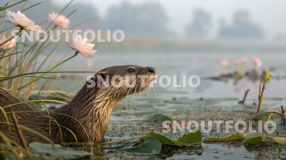 Silent Portrait of the Hairy-nosed otter