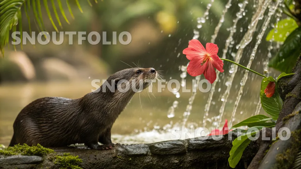 Cheerful Whiff of the Asian small-clawed otter